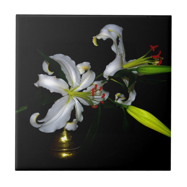 Carreau Design irlandais en laiton et en fleur (Devant)