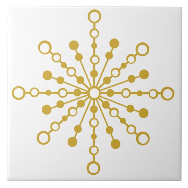 Carreau Design moderne rétro atomique du milieu du siècle (Devant)