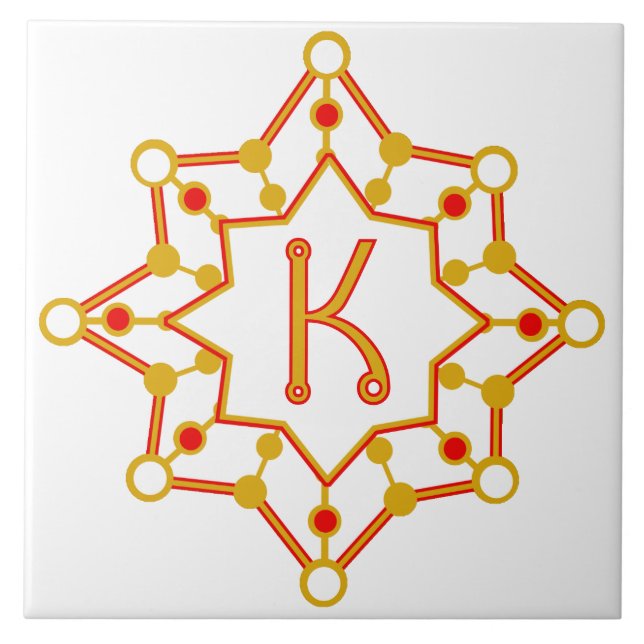 Carreau Design moderne rétro du milieu du siècle Personnal (Devant)