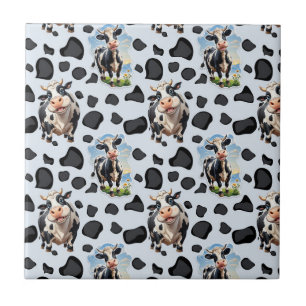 Carreau Design Motif animal de vache