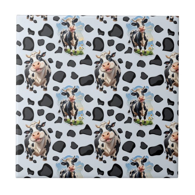 Carreau Design Motif animal de vache (Devant)
