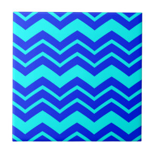 Carreau Design Motif Blue Zig Zag Chevron