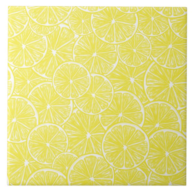 Carreau Design motif de tranches de citron (Devant)