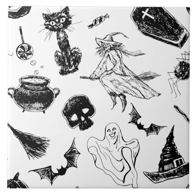 Carreau Design motif d'Halloween (Devant)