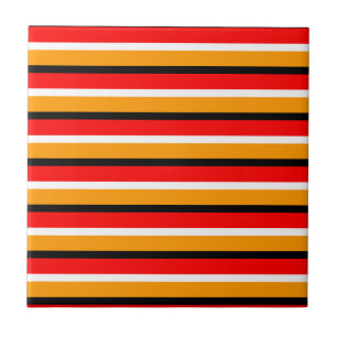 Carreau Design Motif Red Orange