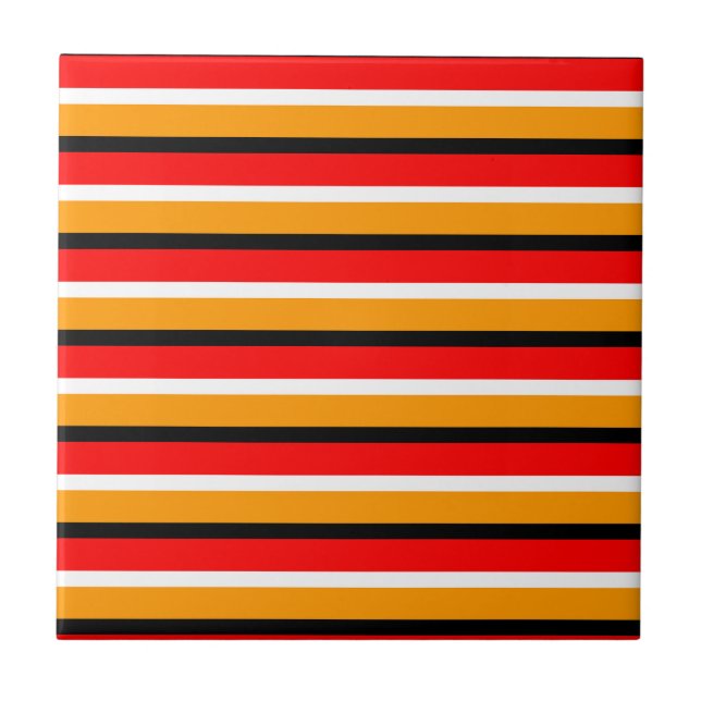 Carreau Design Motif Red Orange (Devant)