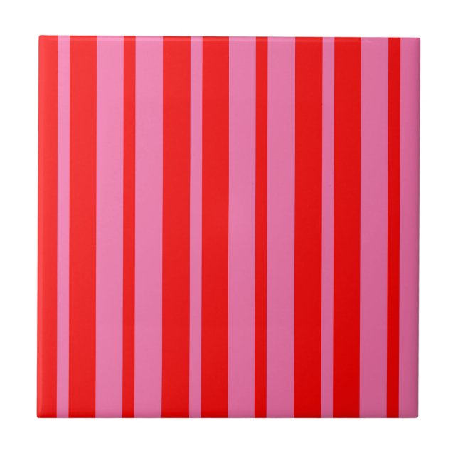 Carreau Design Motif rouge rose élégant rayures (Devant)