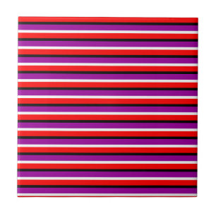 Carreau Design Motif rouge violet rayures