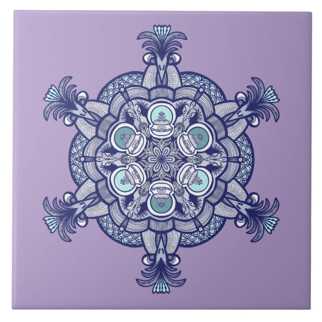 Carreau Design Oiseaux & Globes (Devant)