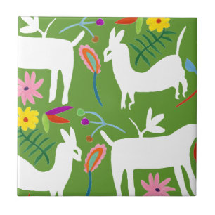Carreau Design Otomi moderne Llama Donkey Design