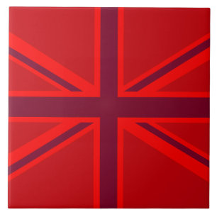 Carreau Design Union Jack à accent rouge