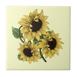 Carreau Design vintage de tournesol