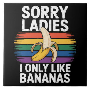 Carreau Désolé Fille J'Aime Les Bananas Drôle