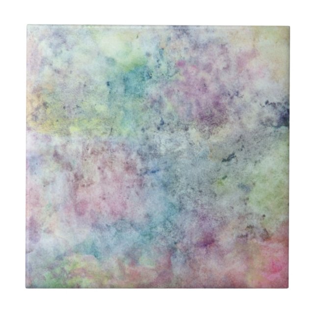 Carreau dessin abstrait de carte blanche d'aquarelle (Devant)