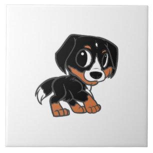 Carreau dessin animé pour chien de montagne suisse