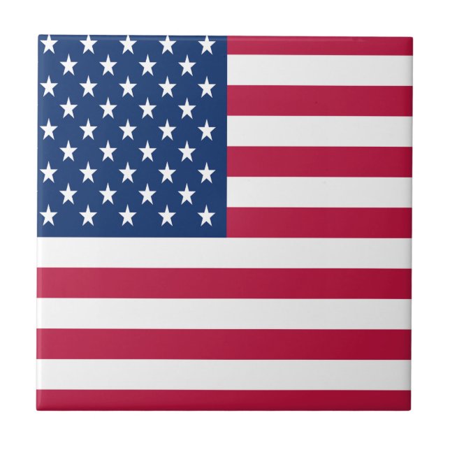 Carreau Dessin de fierté de drapeau américain USA (Devant)