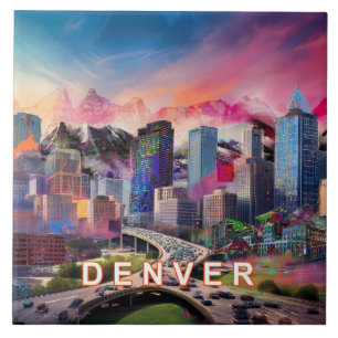 Carreau Dessin de la silhouette de Denver