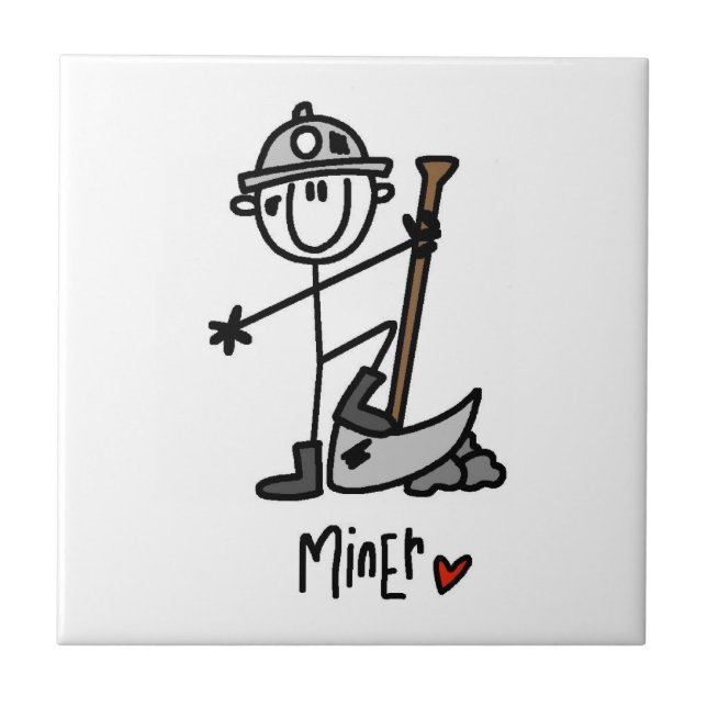 Carreau Dessin de mineur bâtonnet (Devant)