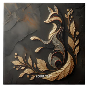 Carreau Dessin de renard élégant Imaginaire