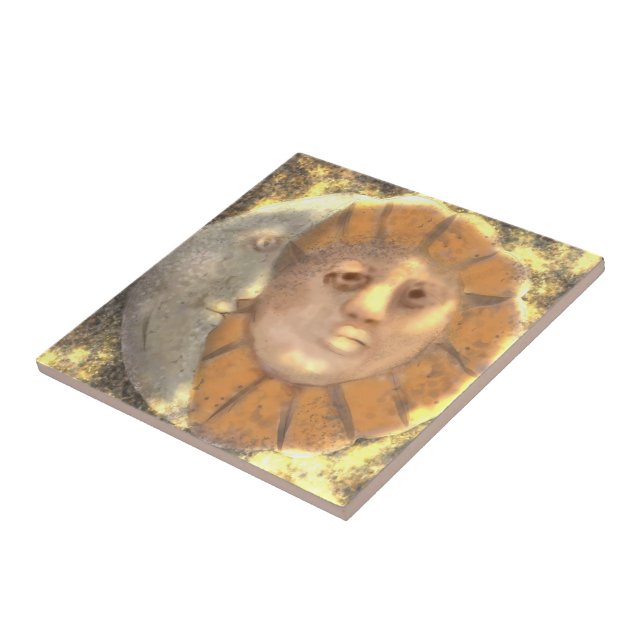 Carreau Dessin d'oeuvre d'art de relique de symbole de sol (Côté)