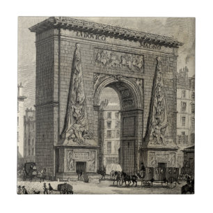 Carreau Dessin du monument de la Porte Saint-Denis