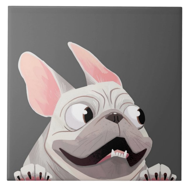 Carreau Dessin Français Bulldog (Devant)