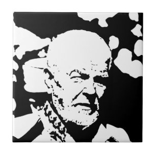 Carreau Dessin Minimalisme Dessin Vieux Homme Tête