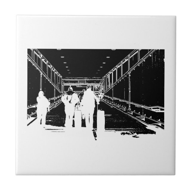 Carreau Dessin minimaliste - Aéroport Voyage (Devant)