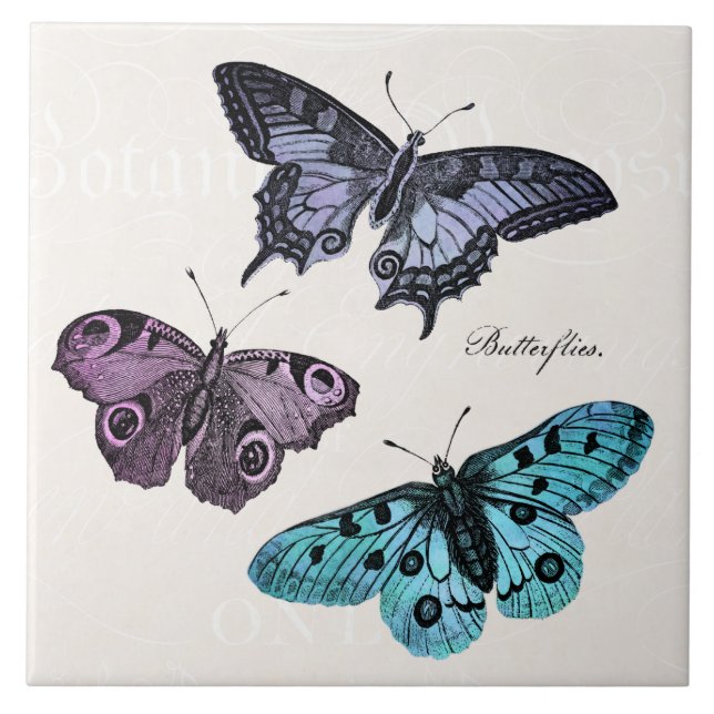 Carreau Dessin rose pourpre bleu turquoise vintage de (Devant)