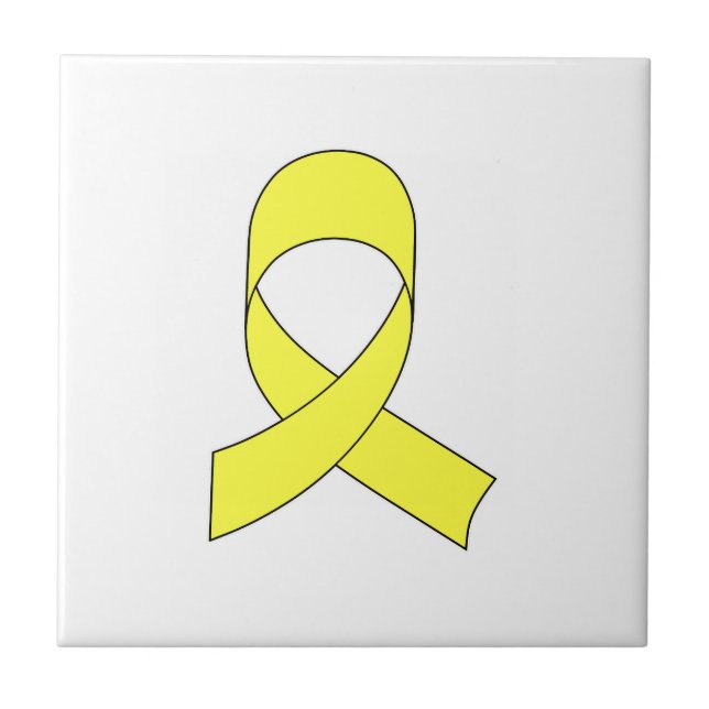 Carreau Dessin Ruban Jaune (Devant)
