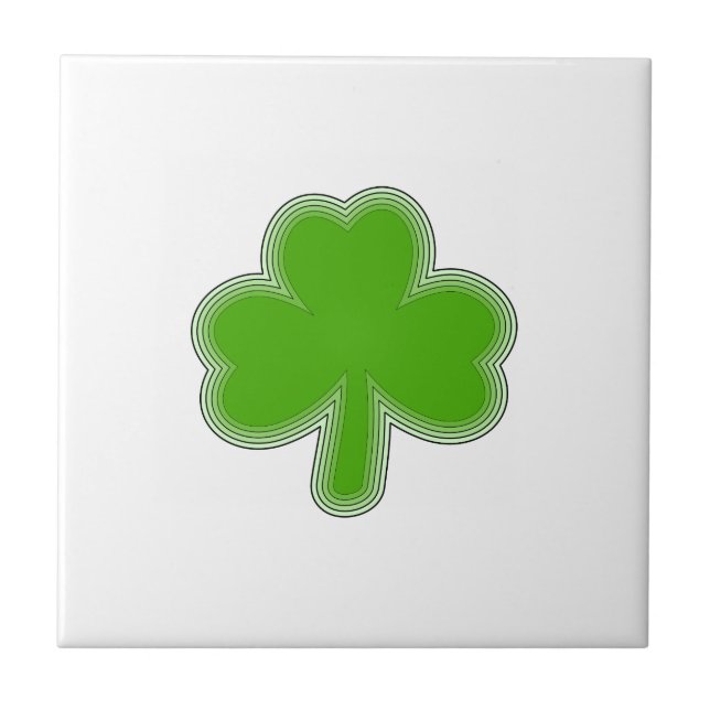 Carreau Dessin Shamrock de Saint Patrick (Devant)