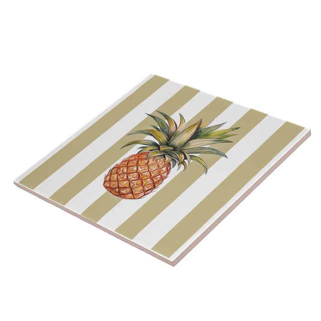 Carreau Dessous de plat - Ananas (Côté)