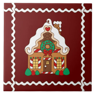 Carreau Dessous de plat Maison en pain d'épices