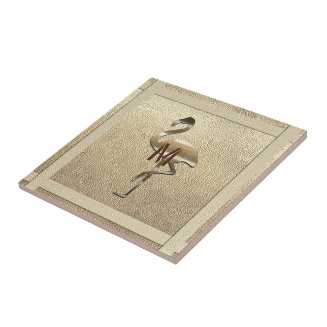 Carreau Dessous de verre brillants de monogramme de (Côté)