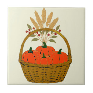 Carreau 🍂Dessous de Verre Citrouilles d'Automne