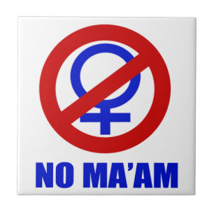 Carreau Dessous de verre de mosaïque No Ma'am Funny