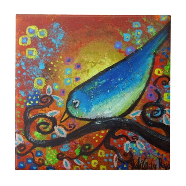 Carreau Dessous de verre de vignette Bird III~Days End (Devant)