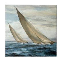 Dessous de verre en carrelage céramique nautique