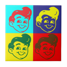 Dessous de verre en céramique de style rétro