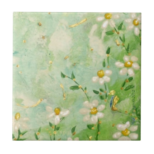 Carreau Dessous de verre marguerrier (Devant)