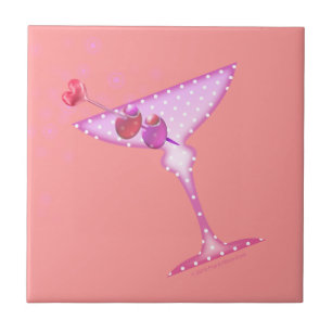 Carreau Dessous de verre PINK MARTINI