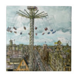 Carreau Destinations | Watercolor European Swing Ride<br><div class="desc">Offrez-vous des vues sur le ciel et profitez de la vue d'ensemble de cette oeuvre extraordinaire. Melissa Wang nous a encore une fois éblouis avec son design d'encre aquarelle. Avec l'infrastructure moderne art déco, vous pouvez être n'importe où dans le monde. La scène se déroule dans une rue animée, pleine...</div>