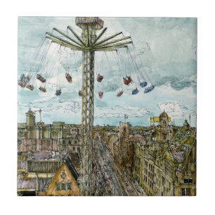 Carreau Destinations Watercolor European Swing Ride