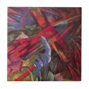 Carreau Destinées animales par Franz Marc, Art cubiste vin