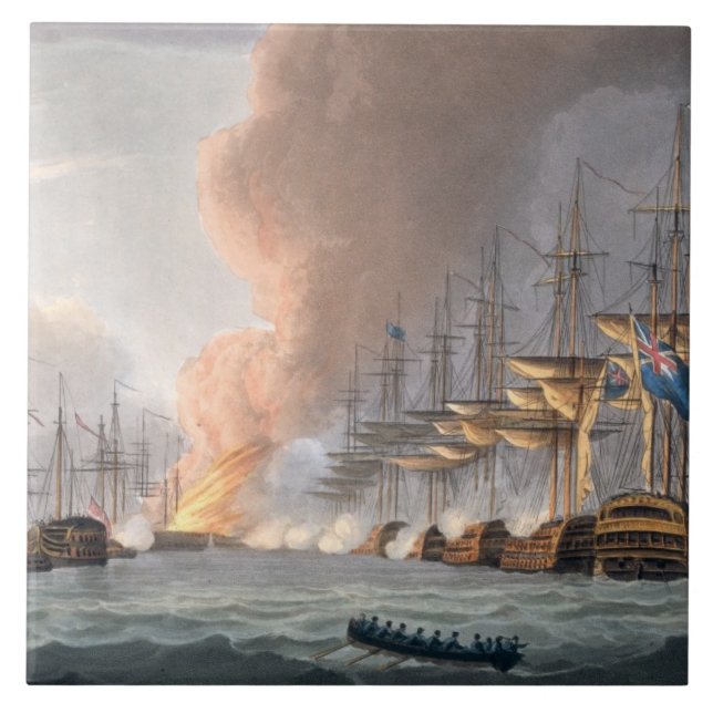 Carreau Destruction de la flotte danoise avant Copenhague, (Devant)