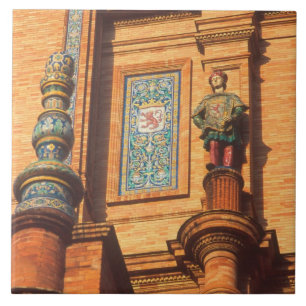 Carreau Détail de la statue en céramique sur la Plaza de E