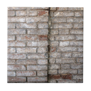 Carreau Détail d'un mur d'une vieille brique rouge avec l