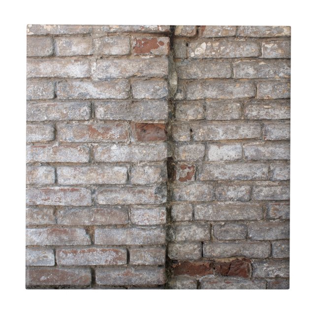 Carreau Détail d'un mur d'une vieille brique rouge avec la (Devant)