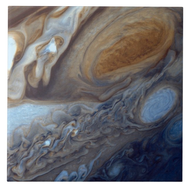 Carreau Détail tache rouge de l'atmosphère de Jupiter de (Devant)