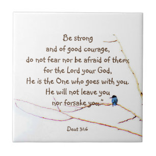 Carreau Deut 31:6 Vous n'êtes pas seul Bible Kingfisher Bi